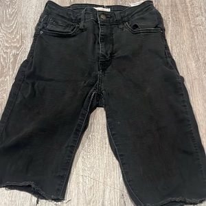 Black jean short